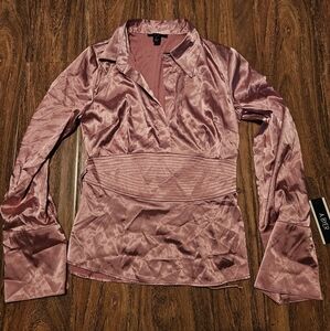 Amber Satin Pink Blouse